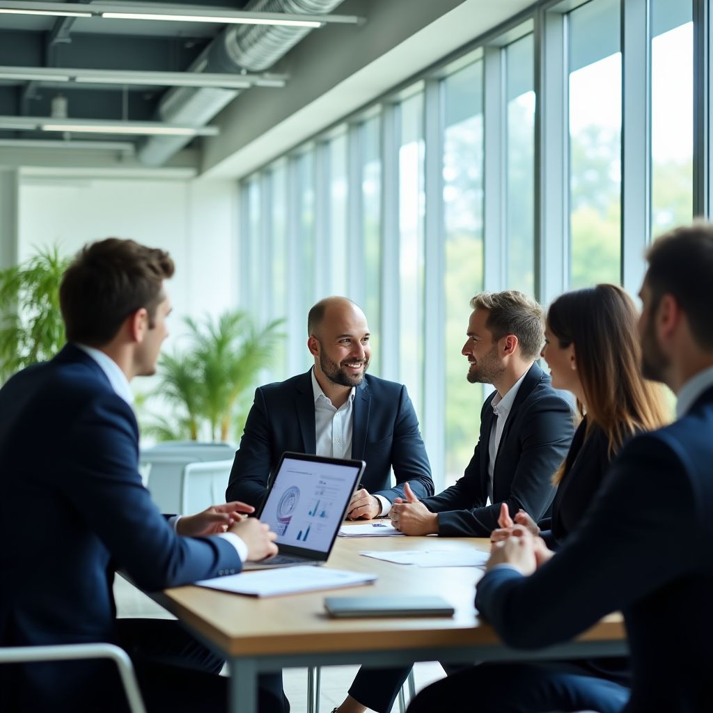 L'équipe Coclesvit réunie dans un bureau moderne