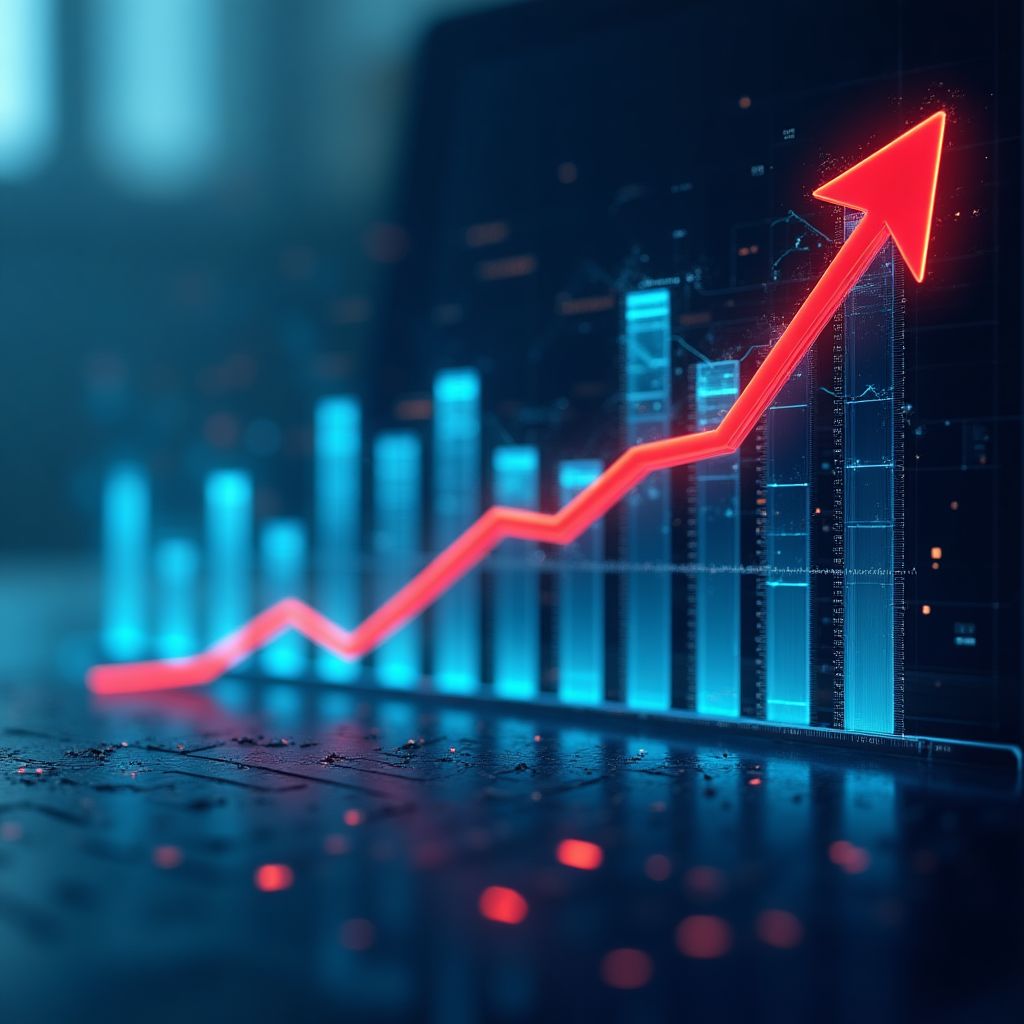 Graphique montrant la croissance d'un portefeuille d'investissement