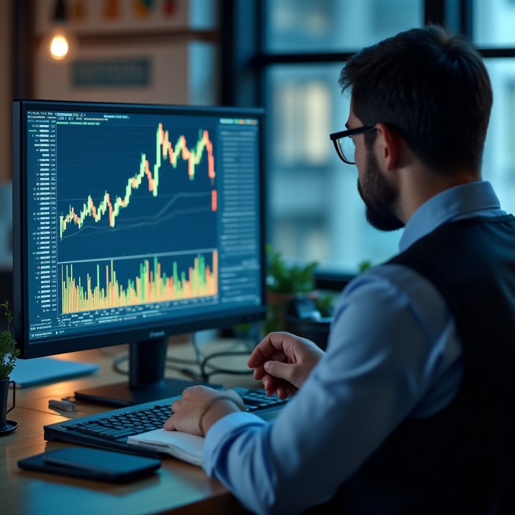 Expert financier analysant des données
